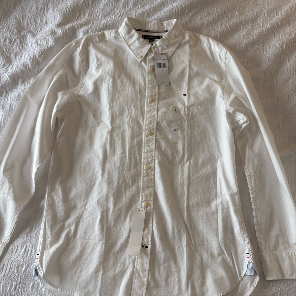 Tommy Hilfiger Cream Button-Down Shirt